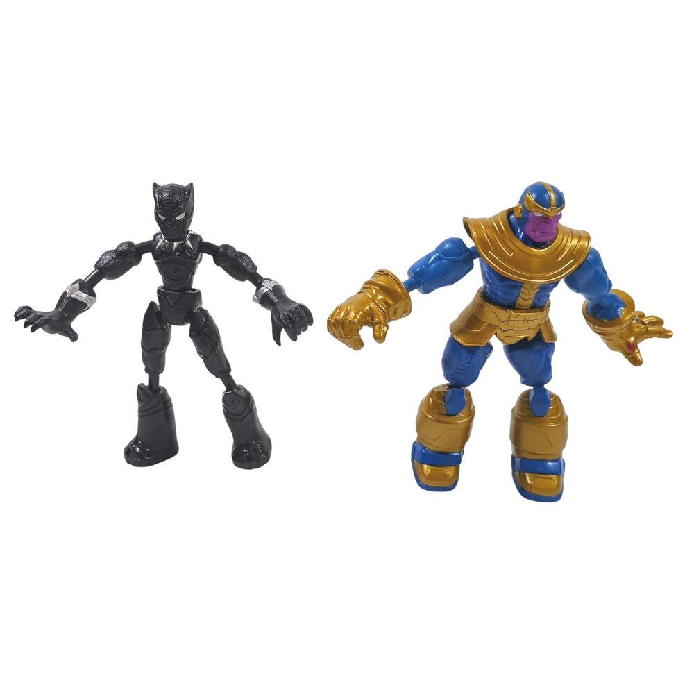 Thanos Black Panther Lot Bend n Flex 6" Action Figure MCU Marvel Comics Avengers
